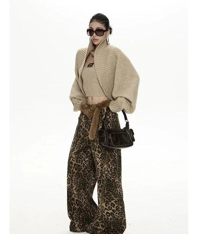 Zero Ribbed Knit Tube Top & Plain Cardigan Set-korean-fashion-Clothing Set-Zero's Closet-OH Garments