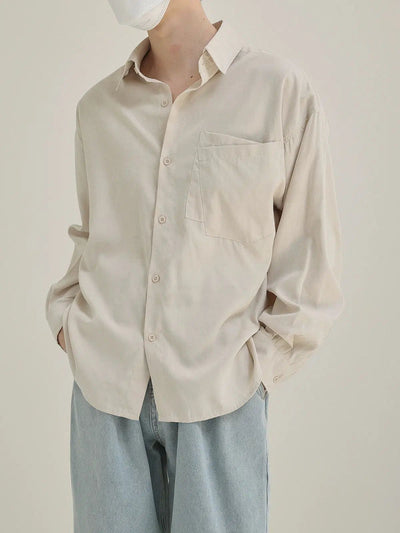 Zhou Abstract Front Pocket Shirt-korean-fashion-Shirt-Zhou's Closet-OH Garments