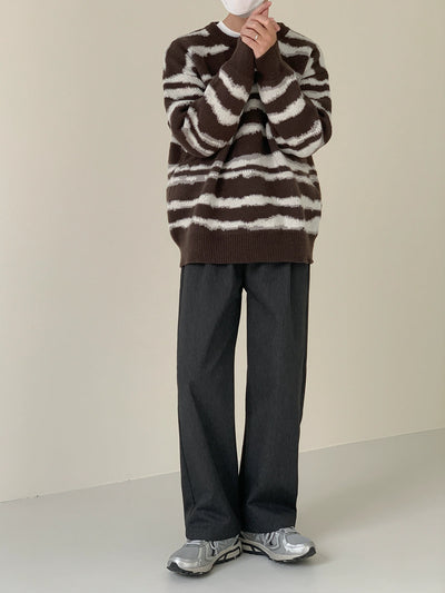 Zhou Abstract Lines Comfty Sweater-korean-fashion-Sweater-Zhou's Closet-OH Garments