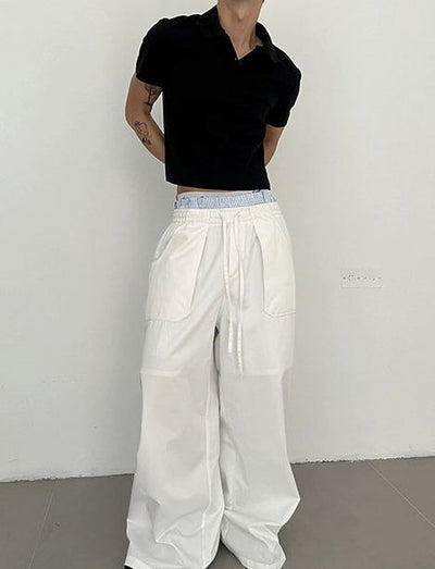 Zhou Adjustable String Big Pockets Pants-korean-fashion-Pants-Zhou's Closet-OH Garments