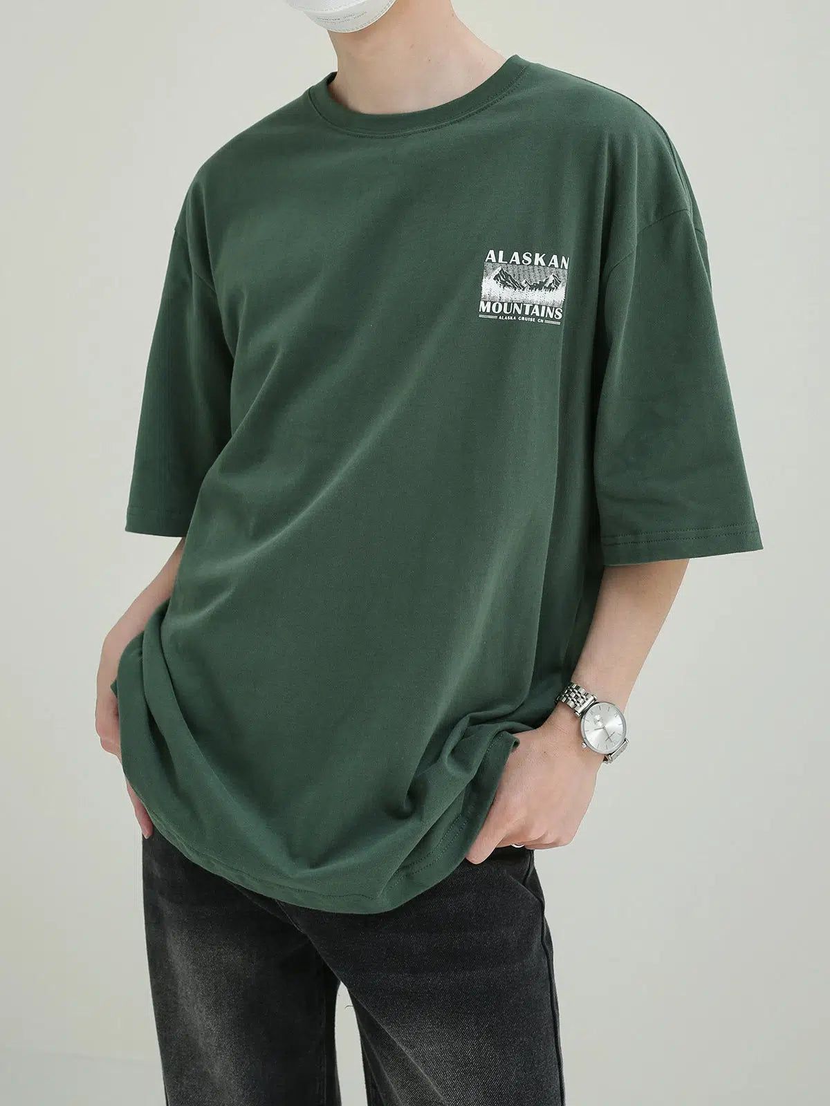 Zhou Alaskan Mountains Long Sleeve T-Shirt-korean-fashion-T-Shirt-Zhou's Closet-OH Garments
