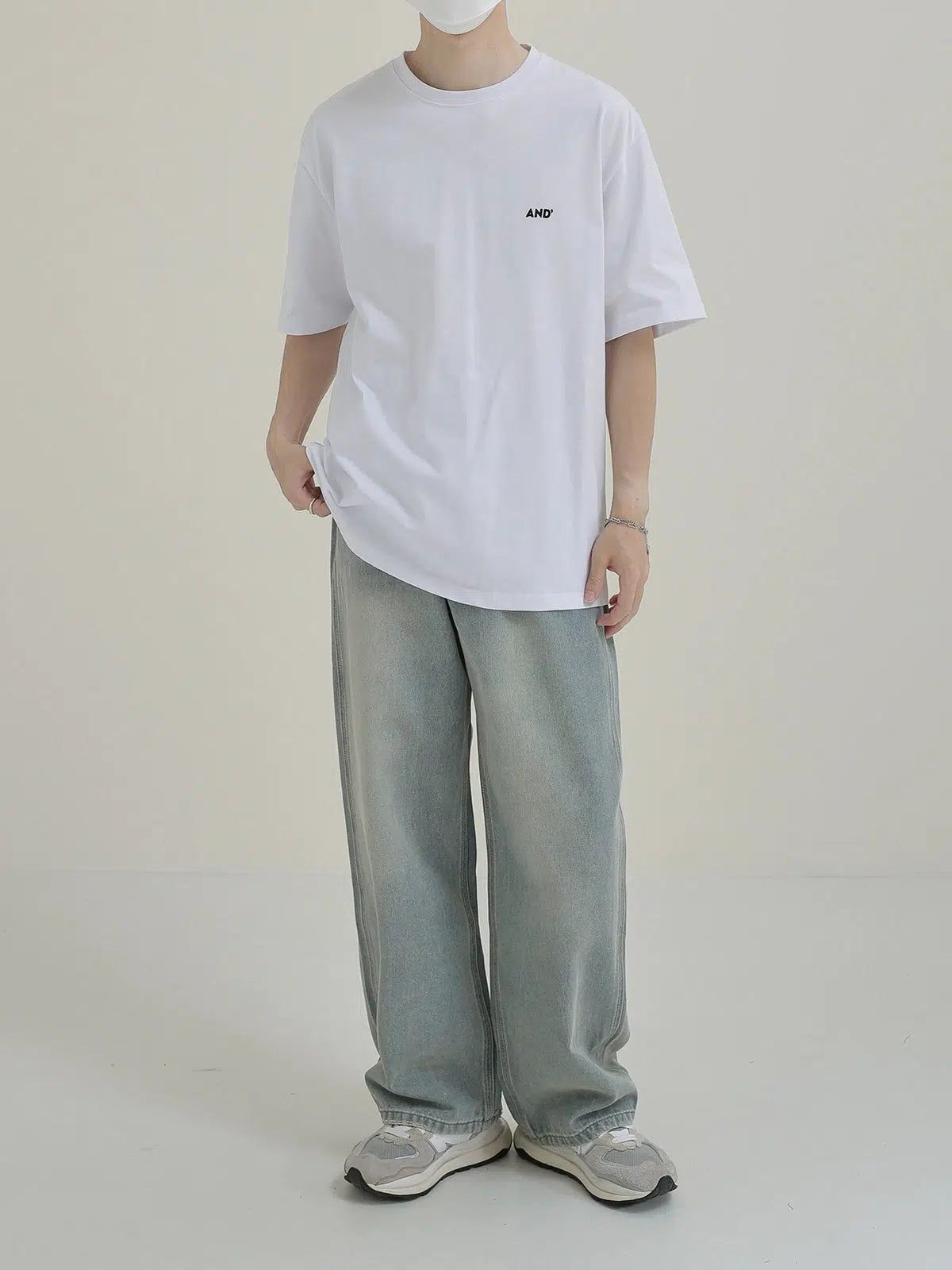 Zhou And' Minimal Text T-Shirt-korean-fashion-T-Shirt-Zhou's Closet-OH Garments