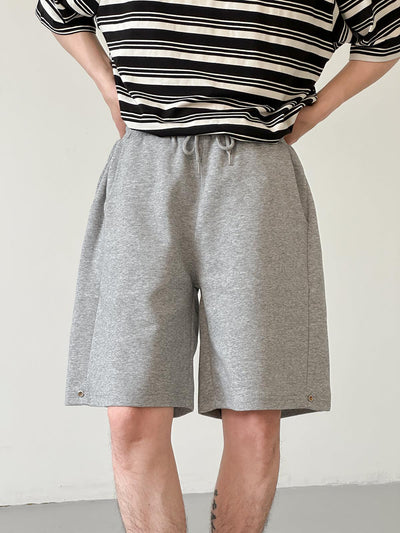Zhou Athleisure Drawstring Cotton Shorts-korean-fashion-Shorts-Zhou's Closet-OH Garments