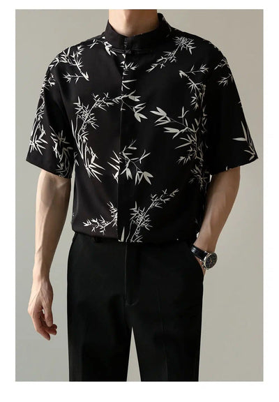 Zhou Bamboo Leaf Shirt-korean-fashion-Shirt-Zhou's Closet-OH Garments