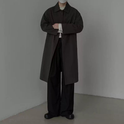 Zhou Basic Buttoned Trench Coat-korean-fashion-Long Coat-Zhou's Closet-OH Garments