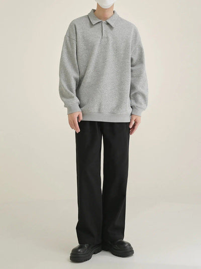 Zhou Basic Long Sleeve Polo-korean-fashion-Polo-Zhou's Closet-OH Garments