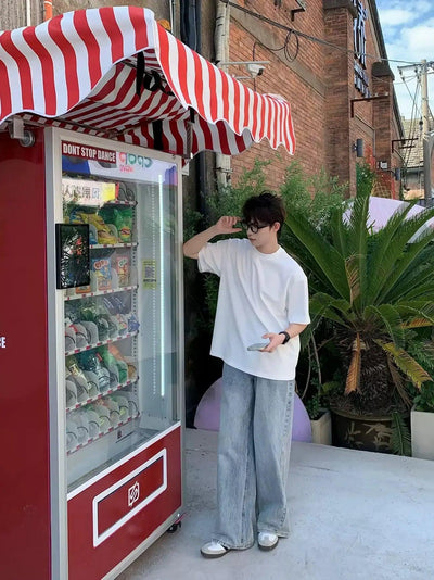 Zhou Basic Plain Round Neck T-Shirt-korean-fashion-T-Shirt-Zhou's Closet-OH Garments