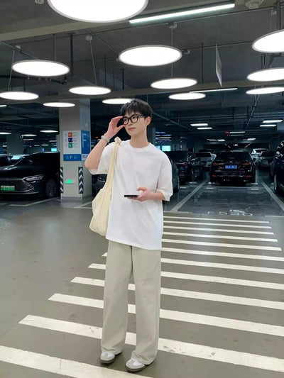 Zhou Basic Relax Fit T-Shirt-korean-fashion-T-Shirt-Zhou's Closet-OH Garments