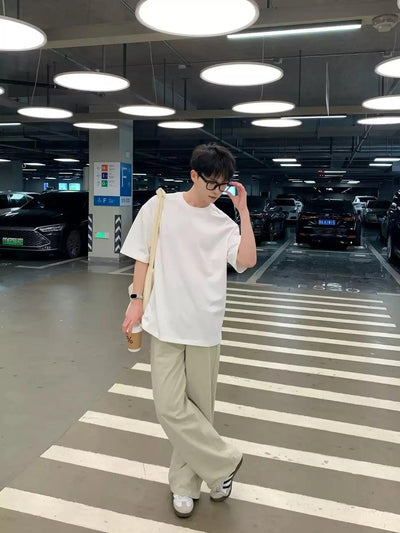 Zhou Basic Relax Fit T-Shirt-korean-fashion-T-Shirt-Zhou's Closet-OH Garments
