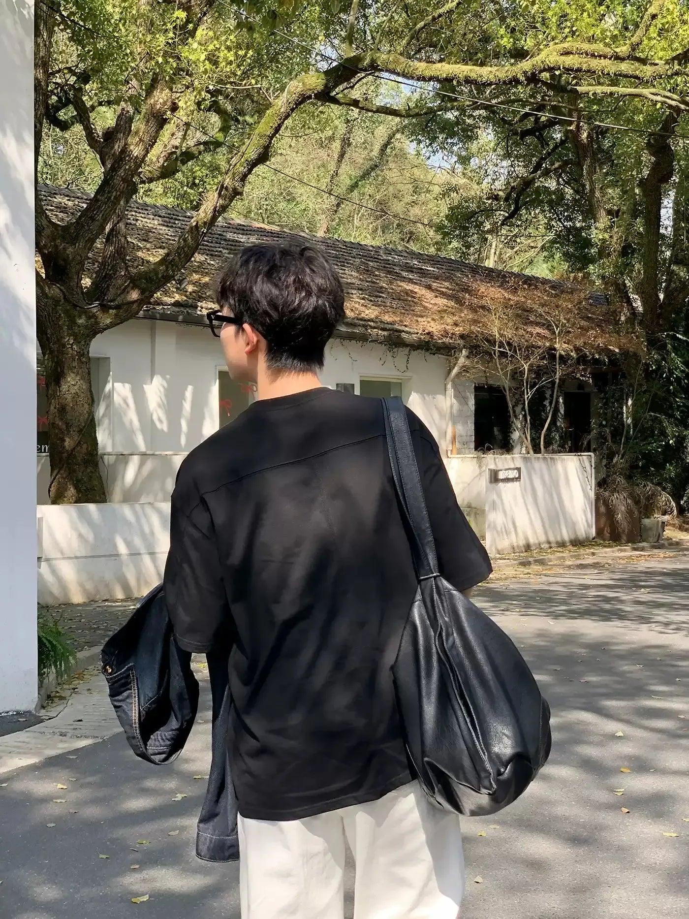 Zhou Basic Relax Fit T-Shirt-korean-fashion-T-Shirt-Zhou's Closet-OH Garments