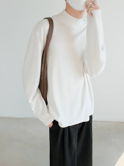 Zhou Basic Relaxed Fit Mockneck-korean-fashion-Mockneck-Zhou's Closet-OH Garments