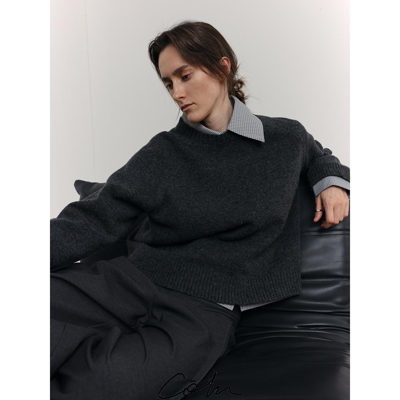 Zhou Basic Ribbed Hem Sweater-korean-fashion-Sweater-Zhou's Closet-OH Garments