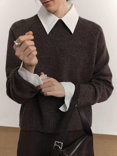 Zhou Basic Ribbed Hem Sweater-korean-fashion-Sweater-Zhou's Closet-OH Garments