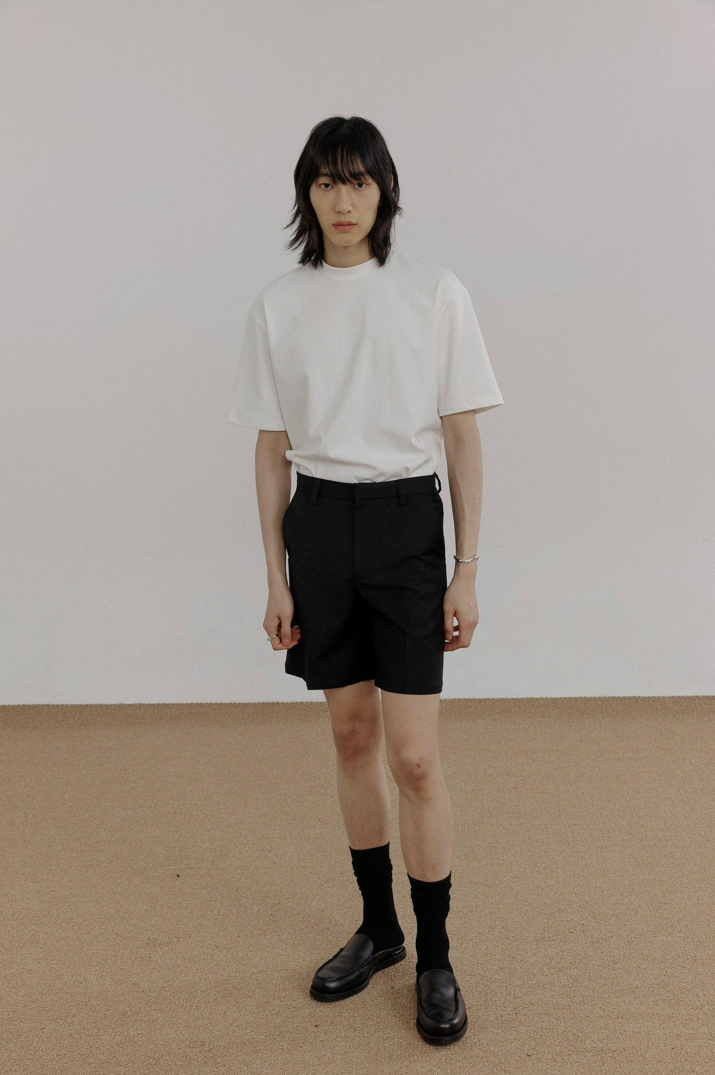 Zhou Basic Slim Fit Suit Shorts-korean-fashion-Shorts-Zhou's Closet-OH Garments