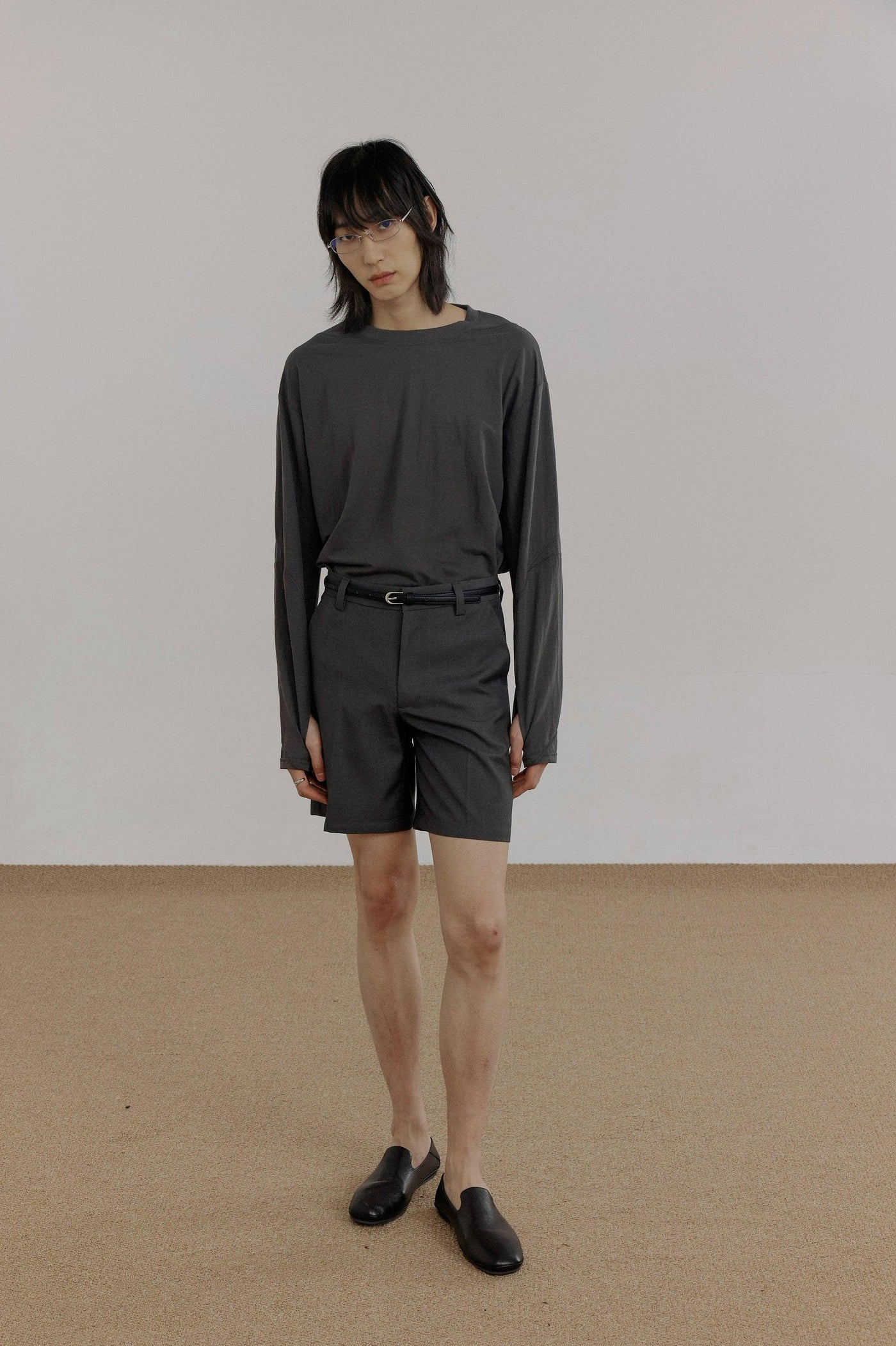 Zhou Basic Slim Fit Suit Shorts-korean-fashion-Shorts-Zhou's Closet-OH Garments