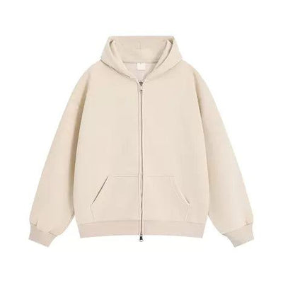 Zhou Basic Solid Dual End Zipped Hoodie-korean-fashion-Hoodie-Zhou's Closet-OH Garments