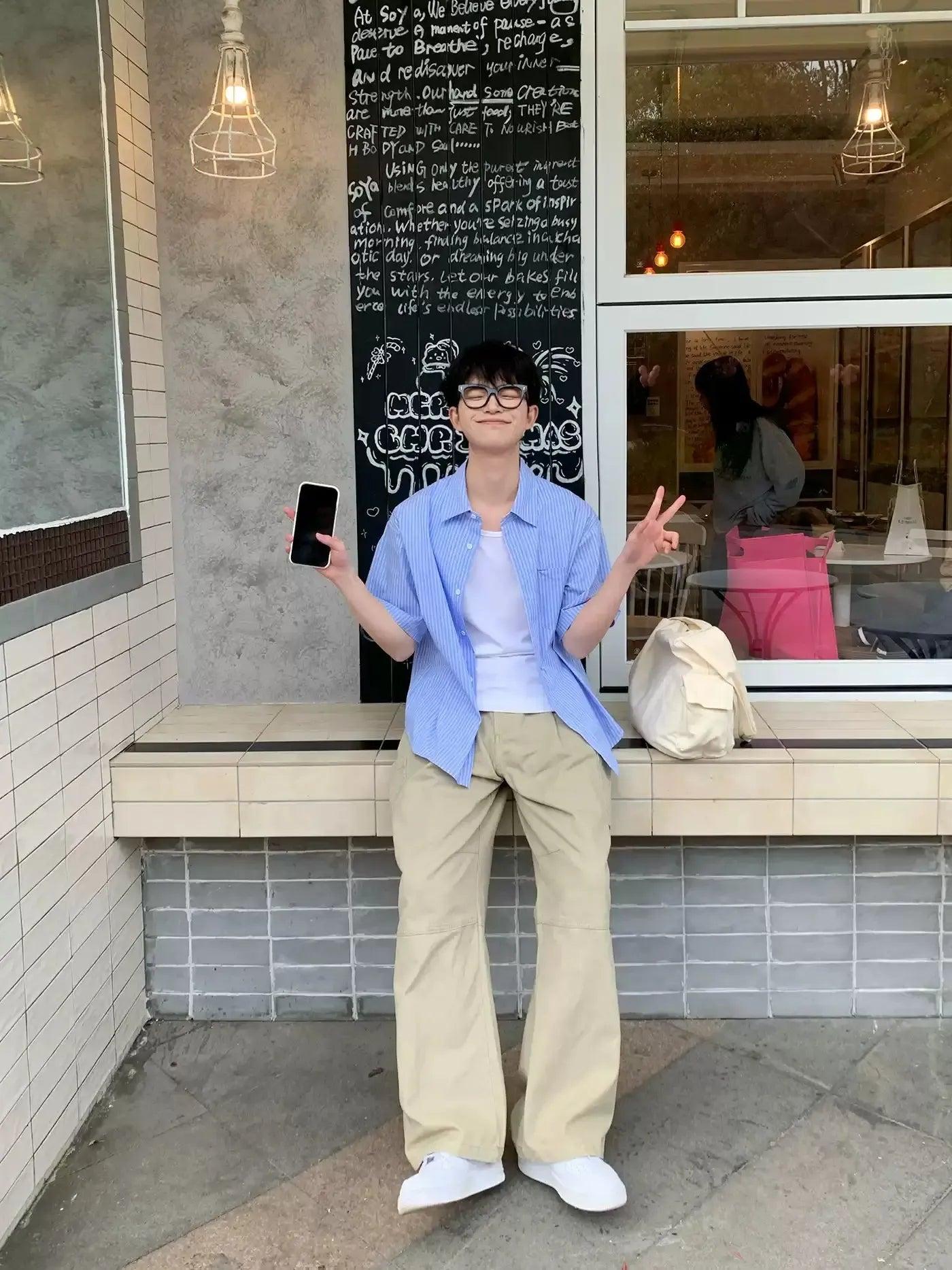 Zhou Basic Straight Cargo Pants-korean-fashion-Pants-Zhou's Closet-OH Garments
