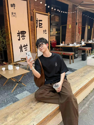 Zhou Basic Straight Cargo Pants-korean-fashion-Pants-Zhou's Closet-OH Garments