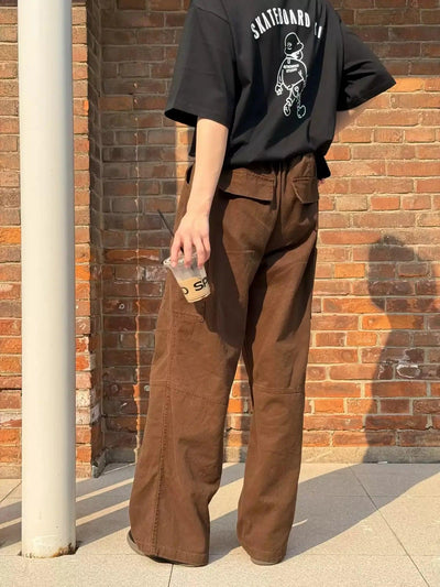 Zhou Basic Straight Cargo Pants-korean-fashion-Pants-Zhou's Closet-OH Garments