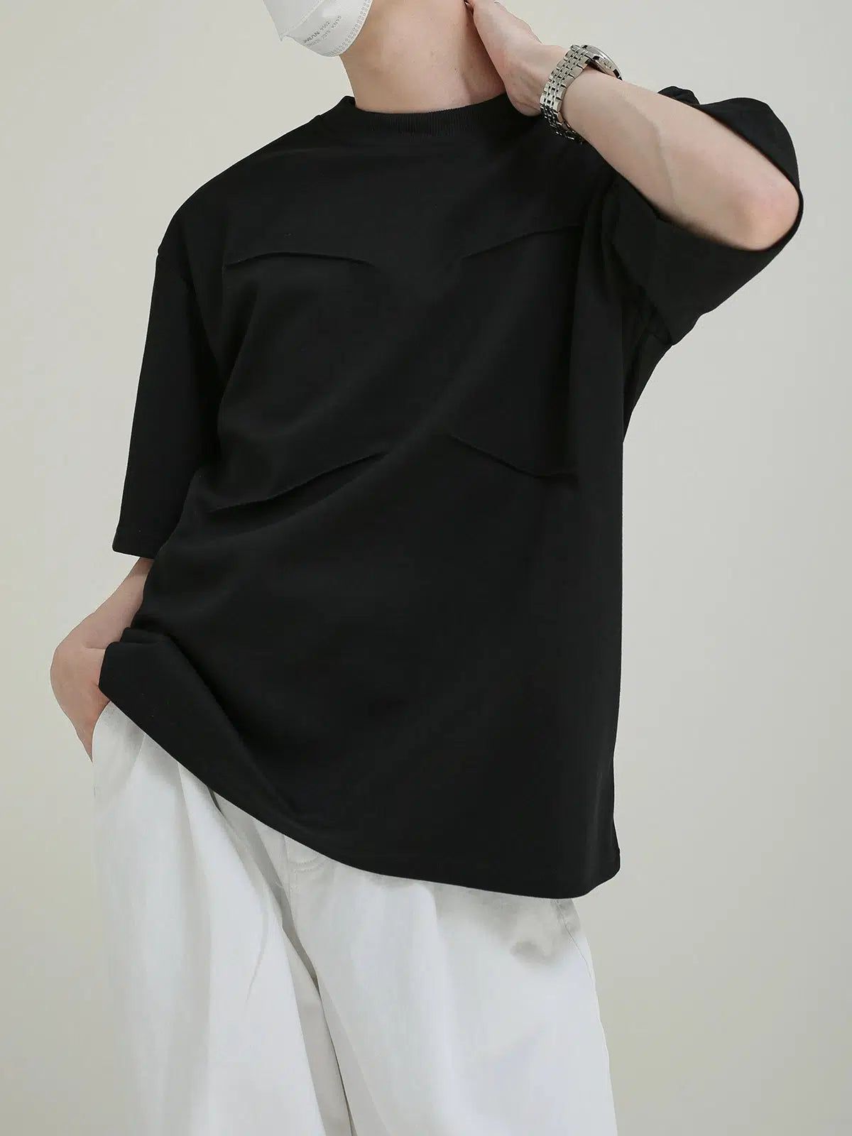 Zhou Basic Structured T-Shirt-korean-fashion-T-Shirt-Zhou's Closet-OH Garments
