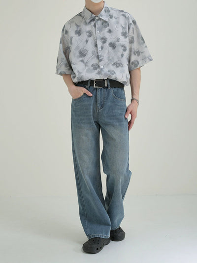 Zhou Basic Washed Straight Jeans-korean-fashion-Jeans-Zhou's Closet-OH Garments