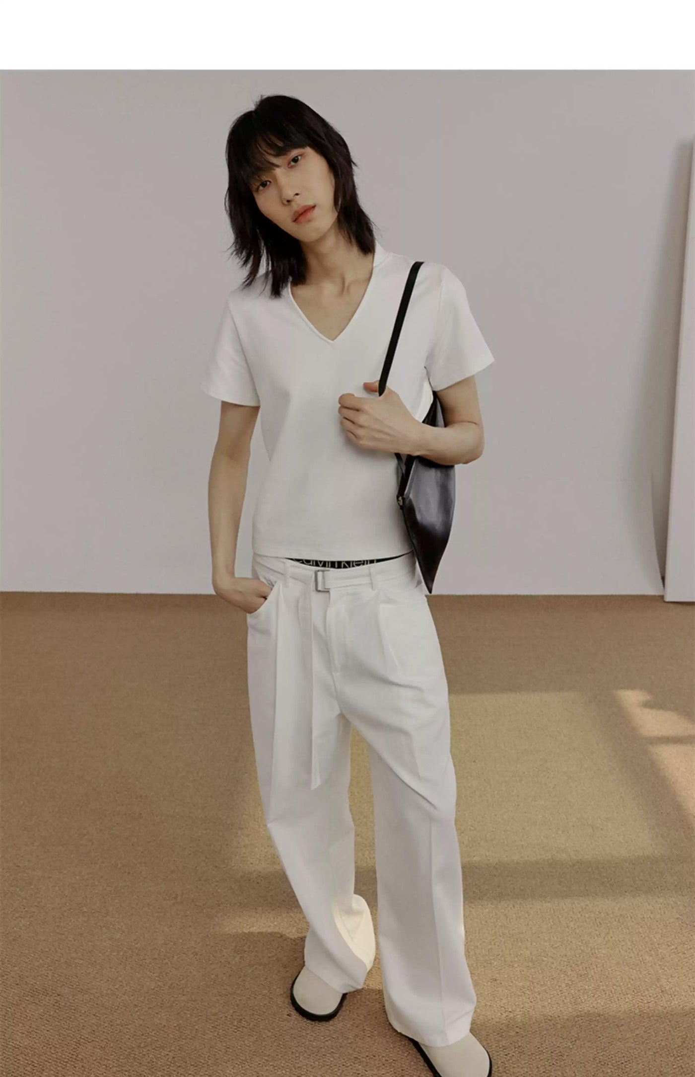 Zhou Belted Pleated Pants-korean-fashion-Pants-Zhou's Closet-OH Garments