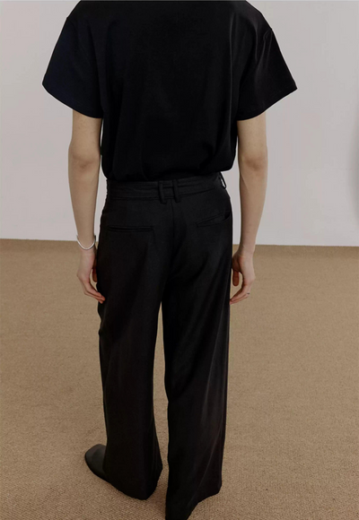 Zhou Belted Pleated Pants-korean-fashion-Pants-Zhou's Closet-OH Garments