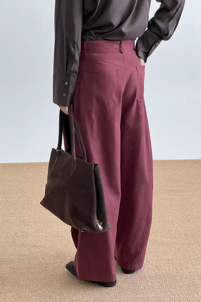 Zhou Belted Wide Leg Trousers-korean-fashion-Trousers-Zhou's Closet-OH Garments