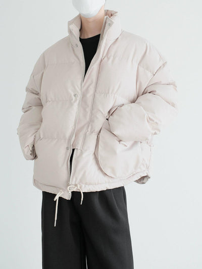 Zhou Big Pocket Cropped Puffer Jacket-korean-fashion-Jacket-Zhou's Closet-OH Garments