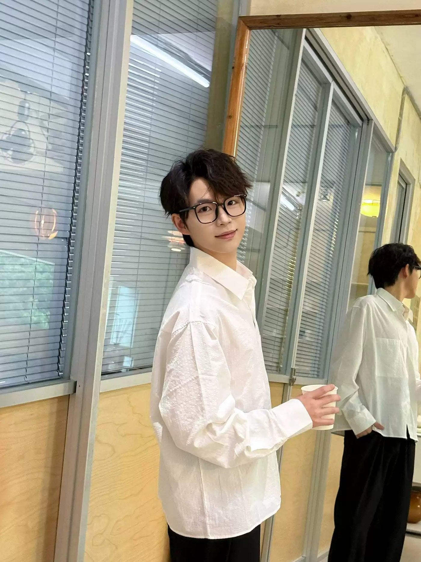 Zhou Big Pocket Textured Shirt-korean-fashion-Shirt-Zhou's Closet-OH Garments