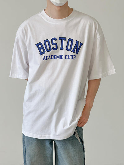 Zhou Boston Academic Club Casual T-Shirt-korean-fashion-T-Shirt-Zhou's Closet-OH Garments
