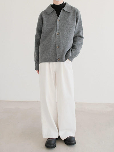 Zhou Boxy Cut Buttoned Knit Cardigan-korean-fashion-Jacket-Zhou's Closet-OH Garments