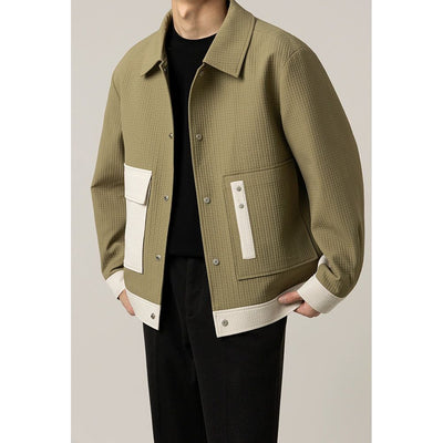 Zhou Boxy Cut Textured Jacket-korean-fashion-Jacket-Zhou's Closet-OH Garments