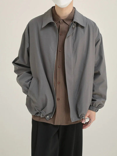 Zhou Boxy Fit Collared Jacket-korean-fashion-Jacket-Zhou's Closet-OH Garments