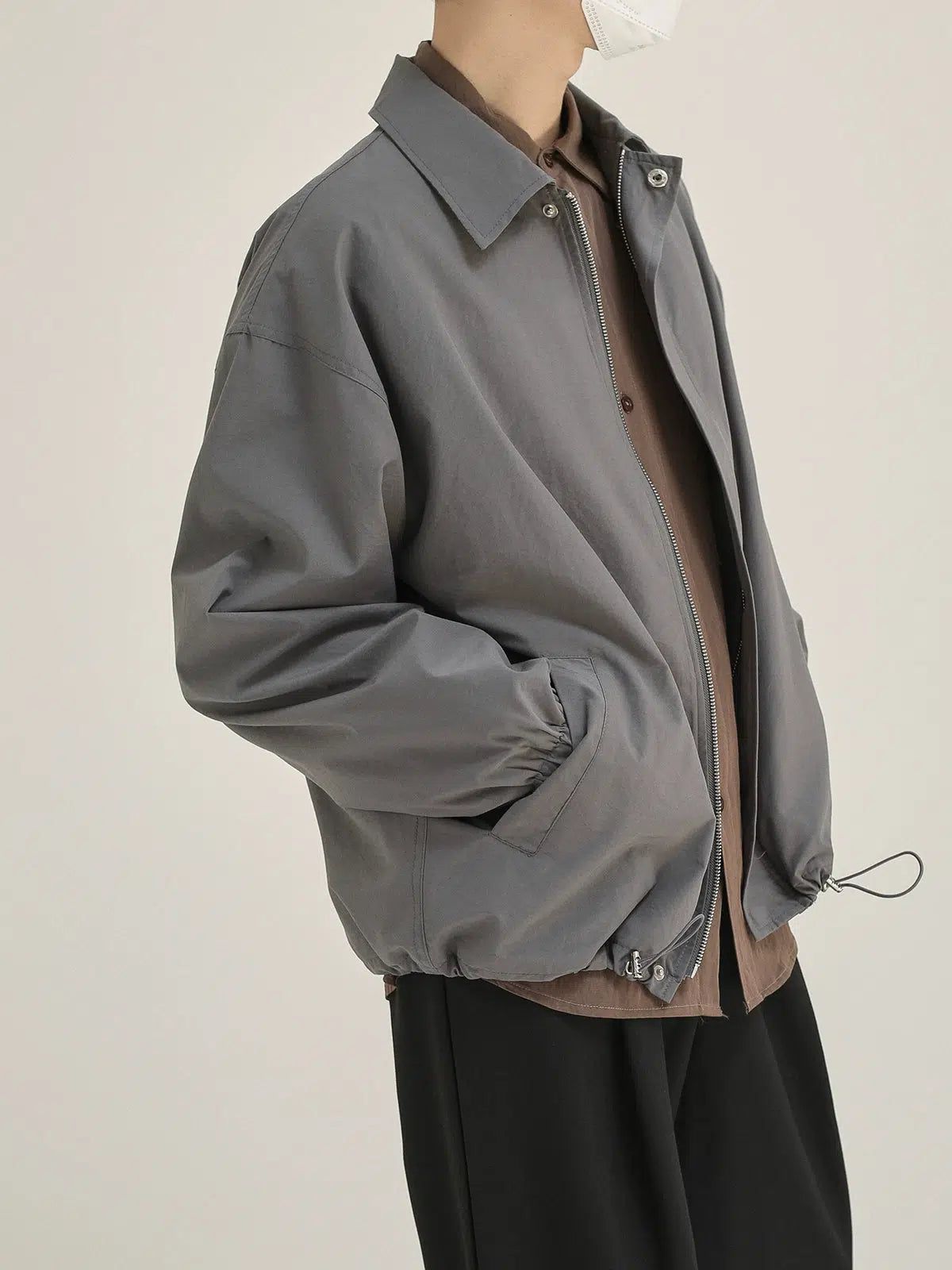 Zhou Boxy Fit Collared Jacket-korean-fashion-Jacket-Zhou's Closet-OH Garments