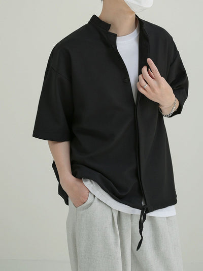 Zhou Boxy Short Sleeve Shirt-korean-fashion-Shirt-Zhou's Closet-OH Garments