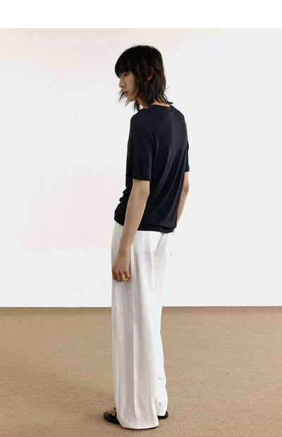 Zhou Breathable Belted Pleated Pants-korean-fashion-Pants-Zhou's Closet-OH Garments
