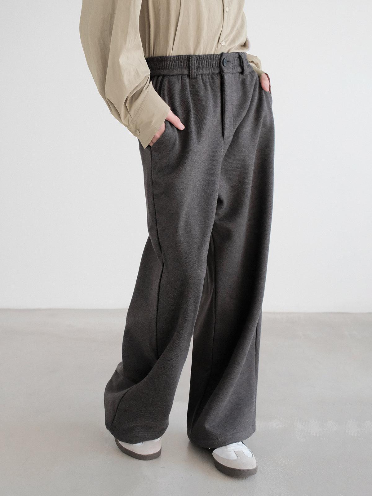 Zhou Buttoned and Gartered Straight Pants-korean-fashion-Pants-Zhou's Closet-OH Garments