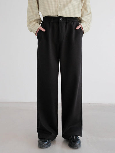 Zhou Buttoned and Gartered Straight Pants-korean-fashion-Pants-Zhou's Closet-OH Garments