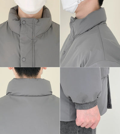 Zhou Buttoned Pocket Puffer Jacket-korean-fashion-Jacket-Zhou's Closet-OH Garments