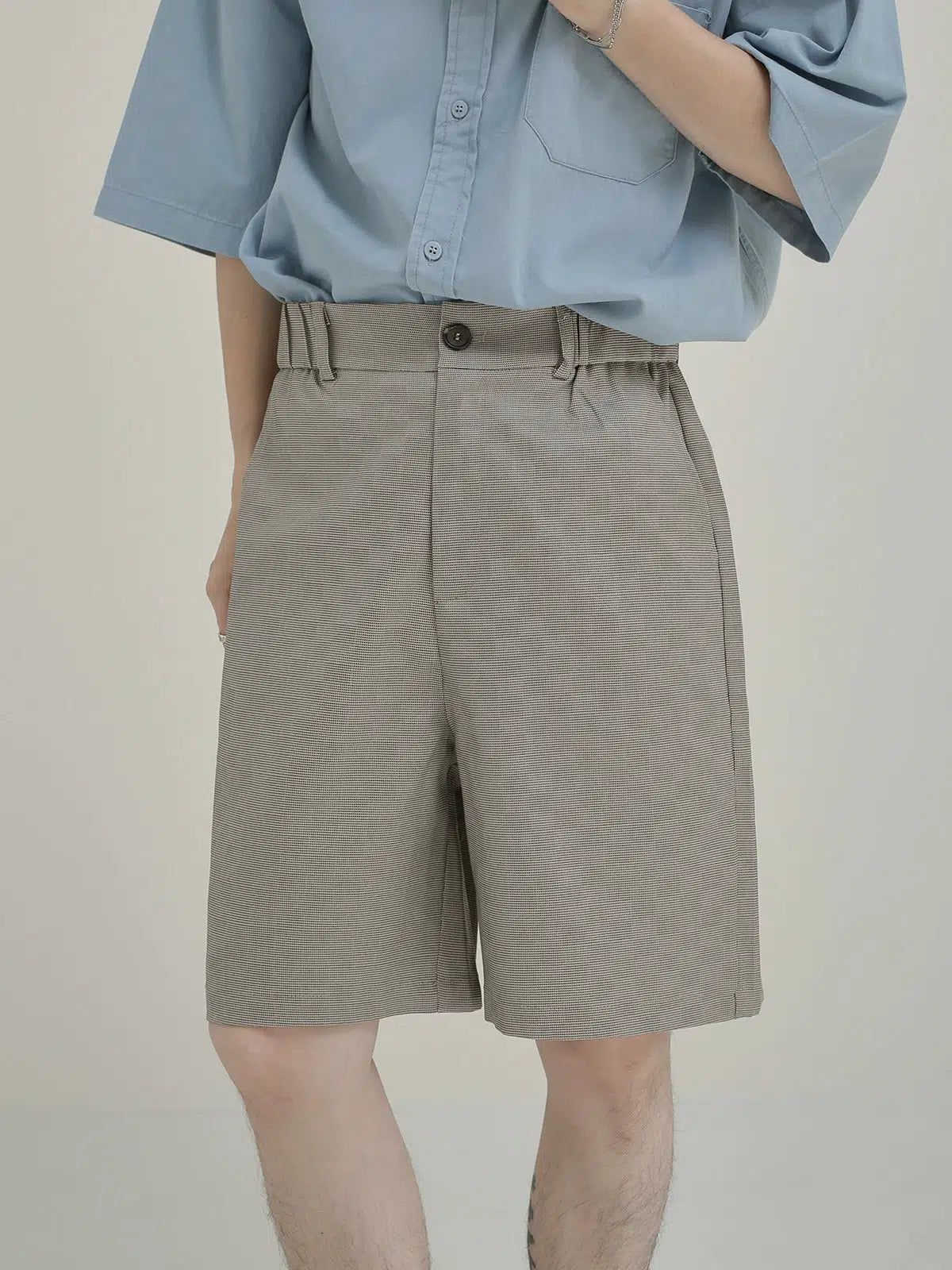 Zhou Buttoned Suit Style Shorts-korean-fashion-Shorts-Zhou's Closet-OH Garments