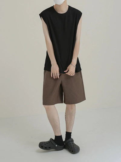 Zhou Buttoned Suit Style Shorts-korean-fashion-Shorts-Zhou's Closet-OH Garments