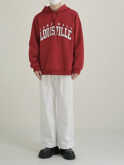 Zhou Cardinals Louisville Text Hoodie-korean-fashion-Hoodie-Zhou's Closet-OH Garments