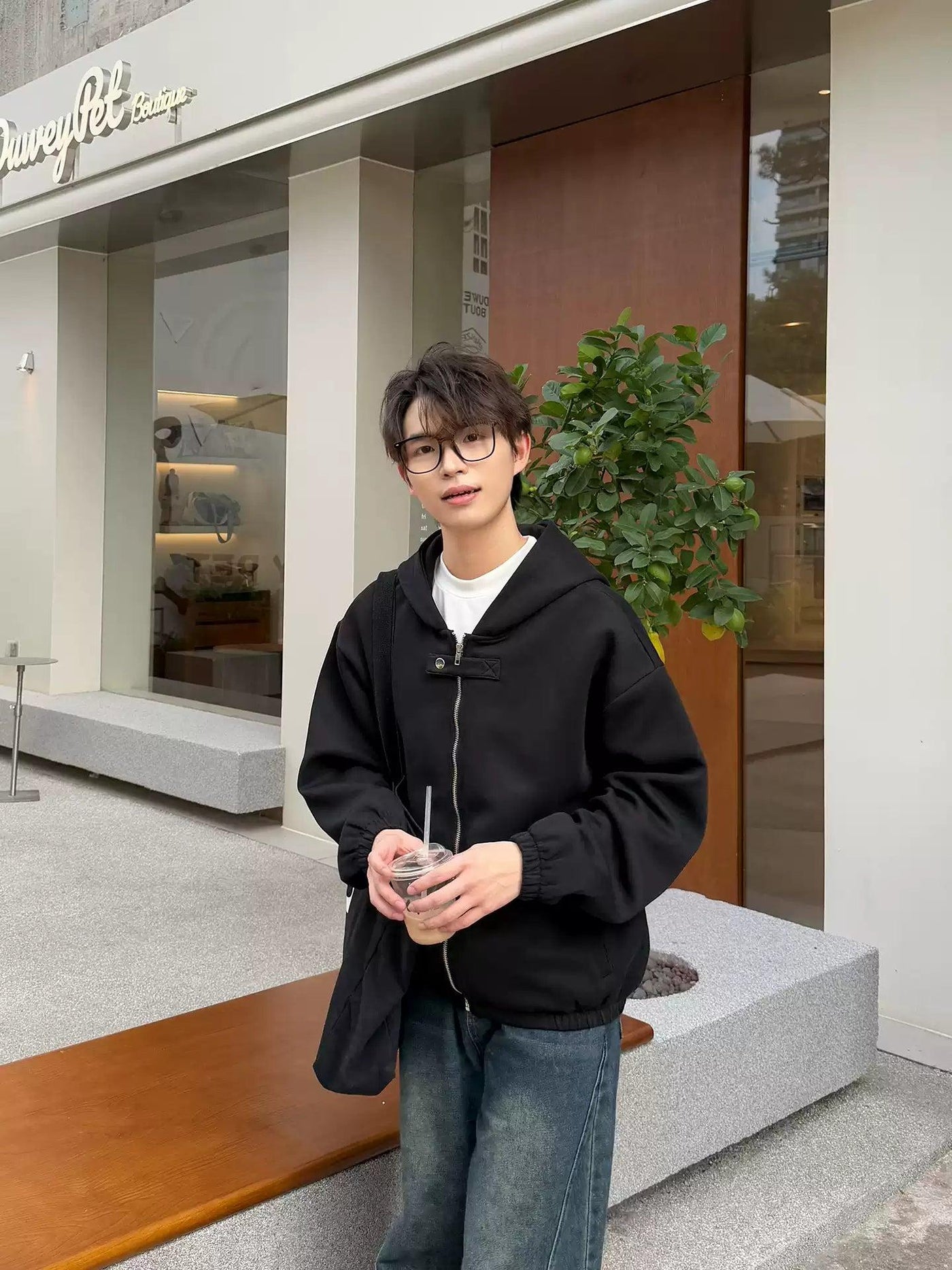 Zhou Casual Fit Zip-Up Hoodie-korean-fashion-Hoodie-Zhou's Closet-OH Garments