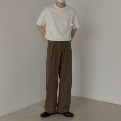 Zhou Casual Front Pocket Regular Fit T-Shirt-korean-fashion-T-Shirt-Zhou's Closet-OH Garments