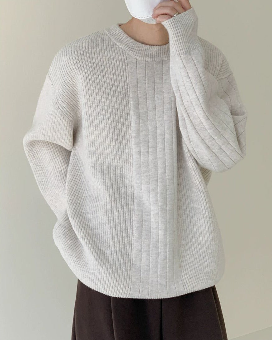 Zhou Casual Lined Detail Sweater-korean-fashion-Sweater-Zhou's Closet-OH Garments