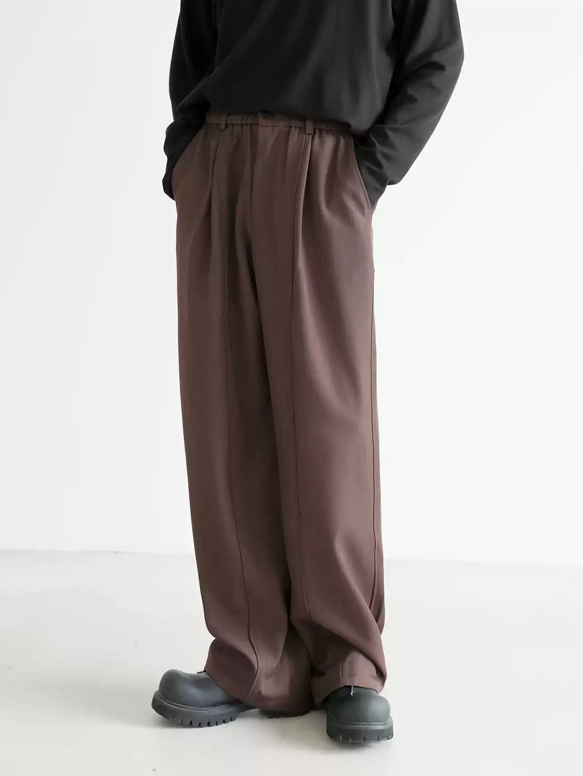 Zhou Casual Mid-Line Trousers-korean-fashion-Trousers-Zhou's Closet-OH Garments