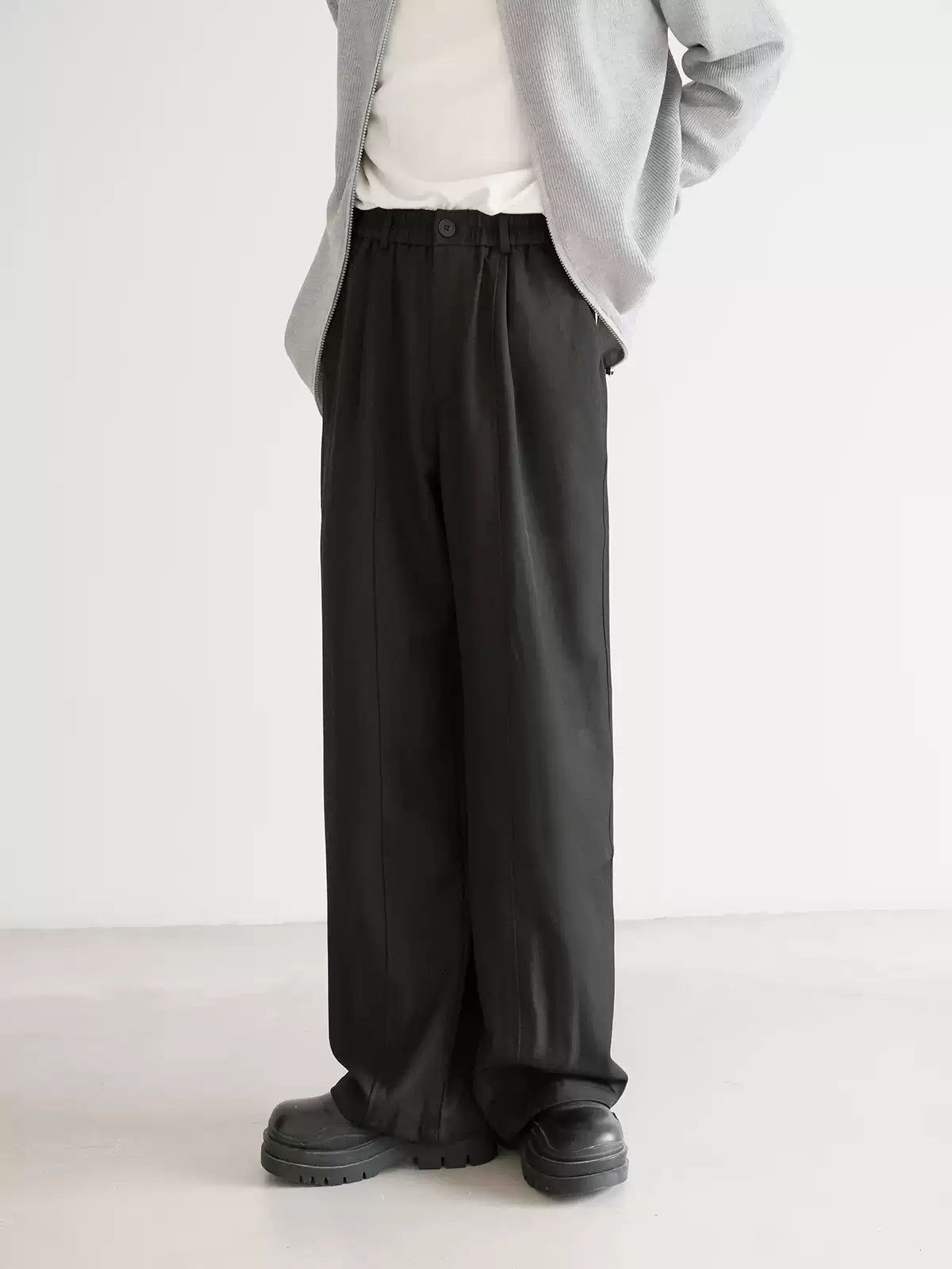 Zhou Casual Mid-Line Trousers-korean-fashion-Trousers-Zhou's Closet-OH Garments