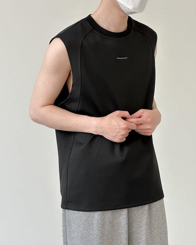 Zhou Casual Minimal Print Tank Top-korean-fashion-Tank Top-Zhou's Closet-OH Garments