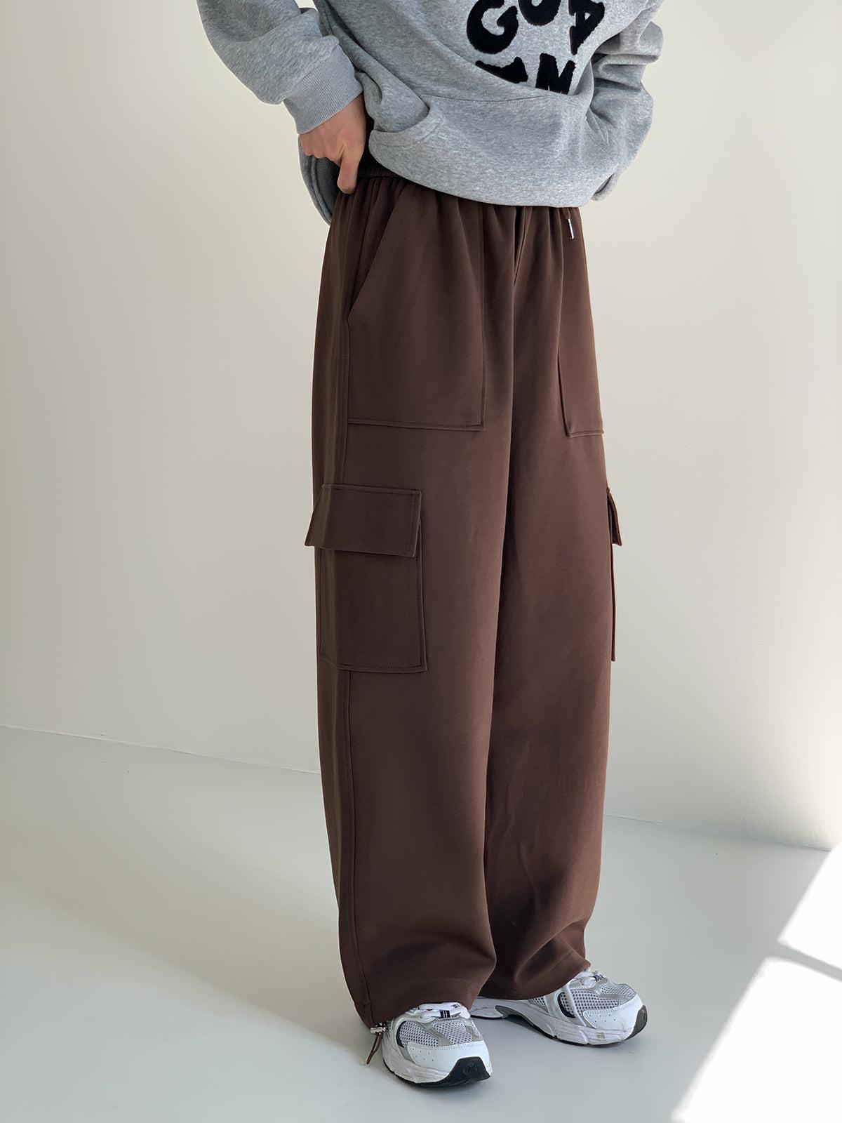 Zhou Casual Multi-Pocket Drawstring Pants-korean-fashion-Pants-Zhou's Closet-OH Garments